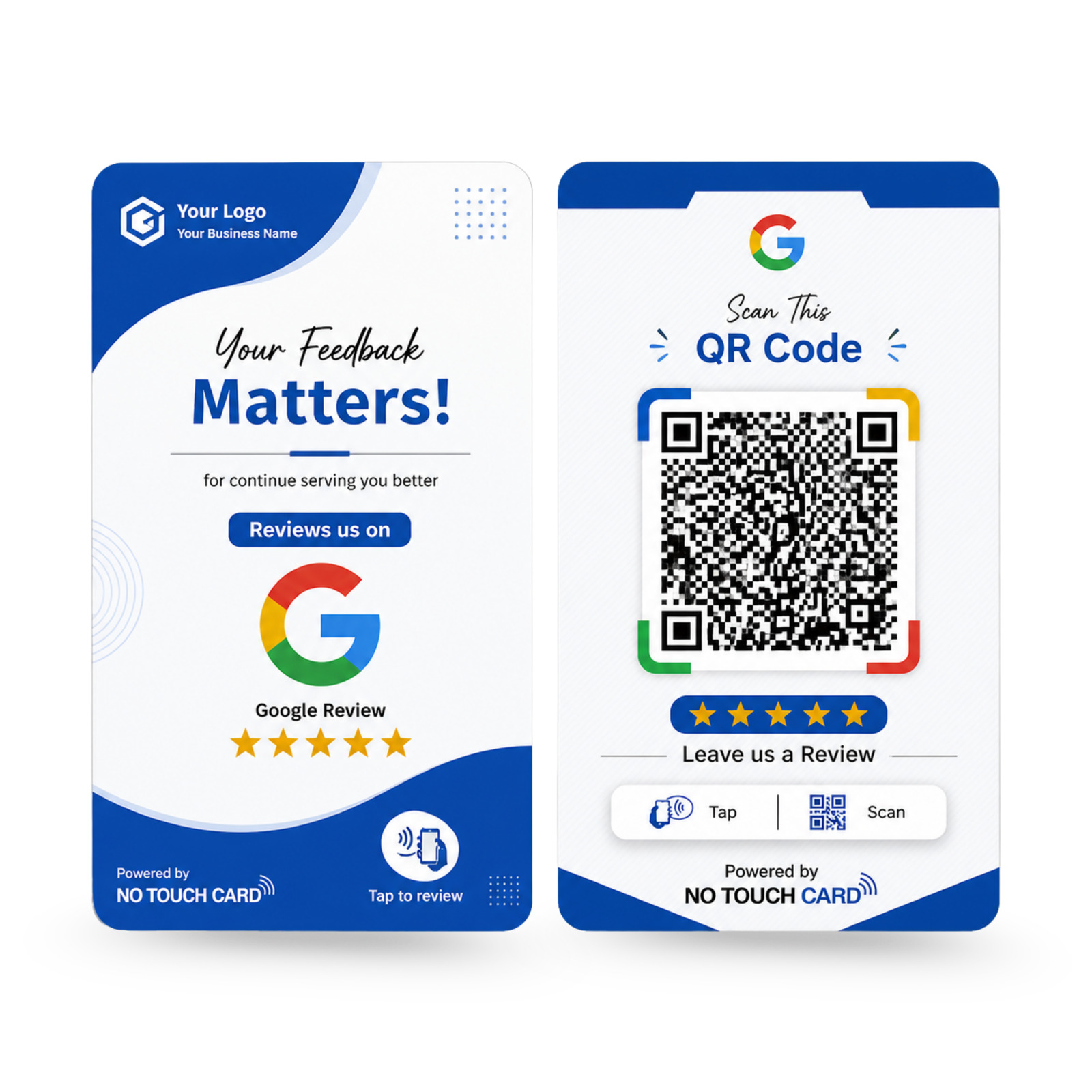 Google Review NFC Card with QR Code – Tap & Scan Smart Feedback Card